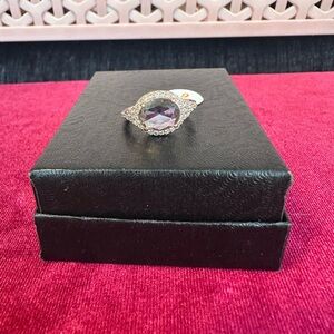 Bomb Party rose gold & purplish brown ring size 6